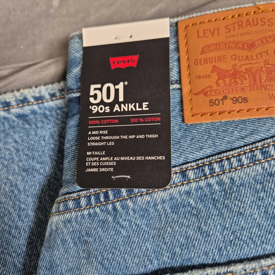 LEVI'S 501 JEANS – '90S ANKLE, MID RISE, DENIM 26W 29L