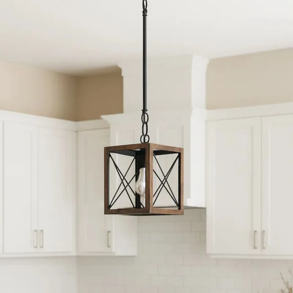 BOXED ALTIE 1-LIGHT WALNUT SINGLE PENDANT (1 BOX)