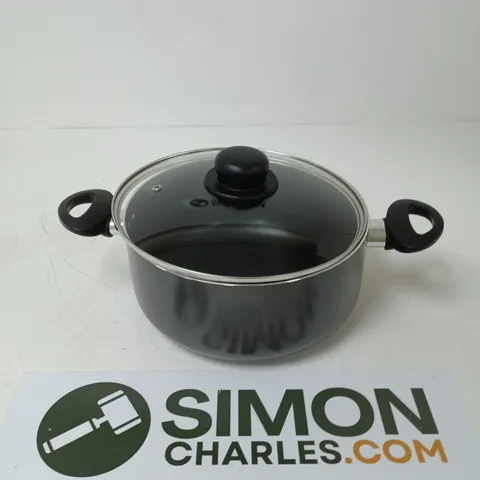 24CM STOCK POT – NON-STICK WITH GLASS LID