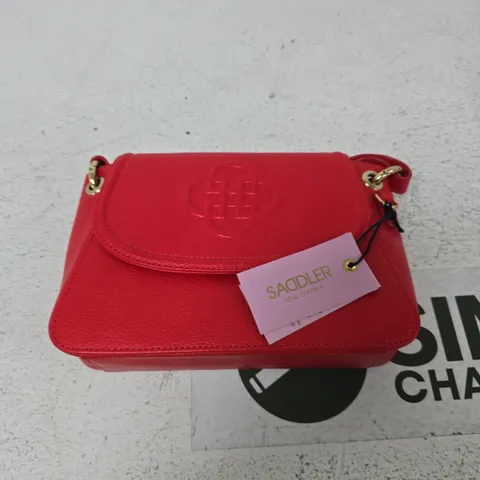 SADLER REAL LEATHER RED CROSSBODY BAG