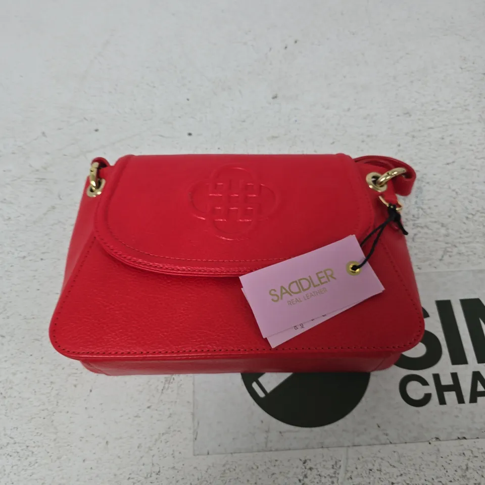 SADLER REAL LEATHER RED CROSSBODY BAG