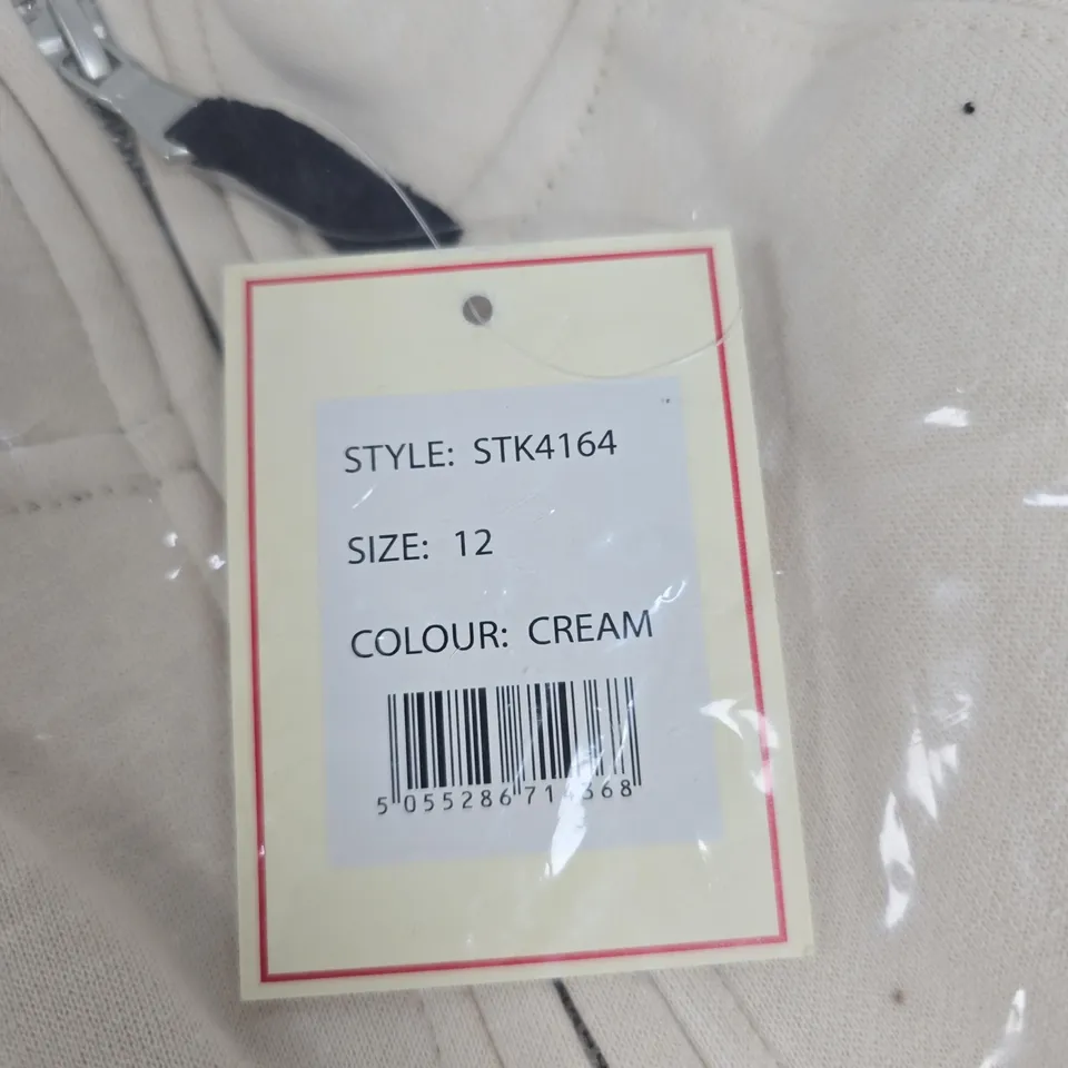 ARCTIC STORM ZIP-UP FLEECE JACKET – CREAM – UK 12 (STYLE STK4164)