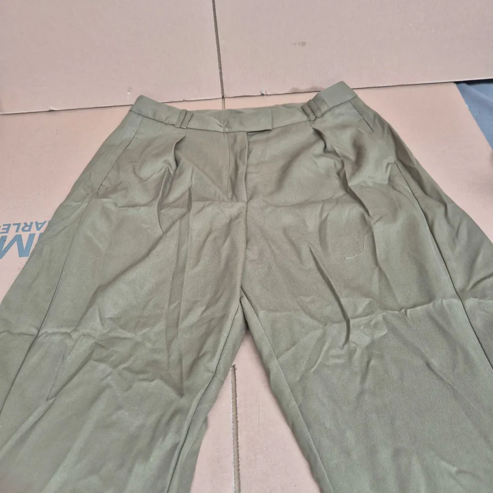 RIVER ISLAND STUDIO'S OLIVE GREEN TROUSERS, UK 16