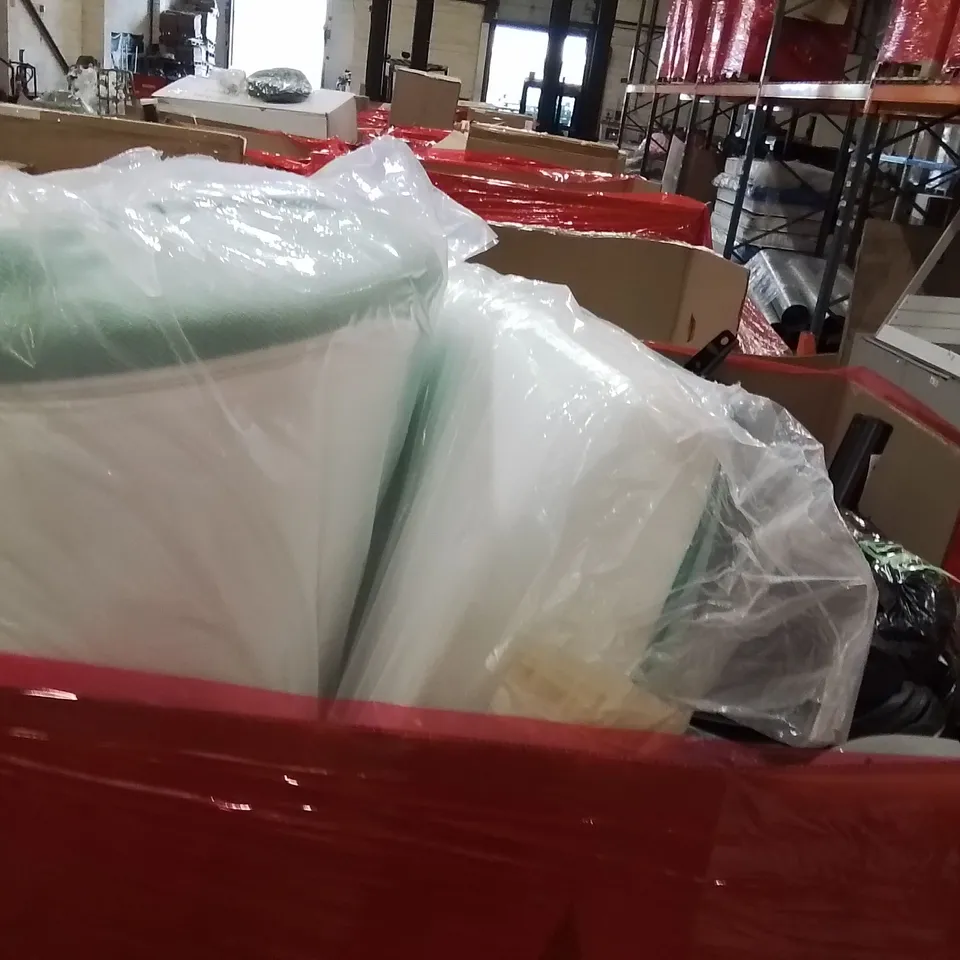 PALLET OF ASSORTED HOUSEHOLD GOODS AND PRODUCTS TO INCLUDE;PLAYPEN,STEAM CLEANER,TRAY