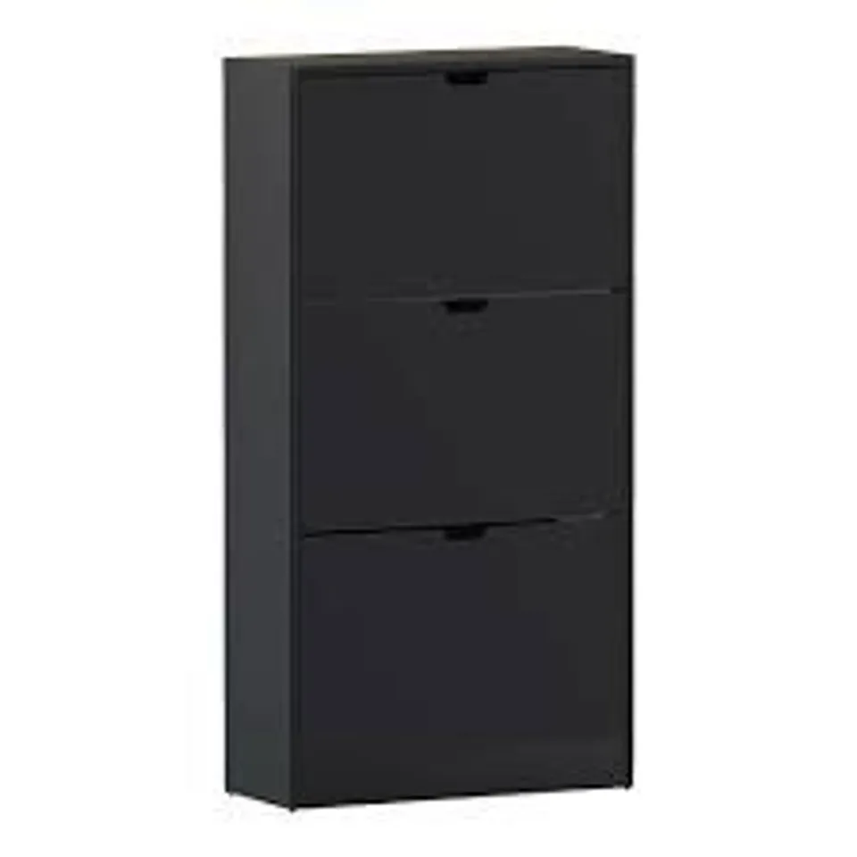 BOXED 18 PAIR FLIP DOWN SHOE STORAGE CABINET (1 BOX)