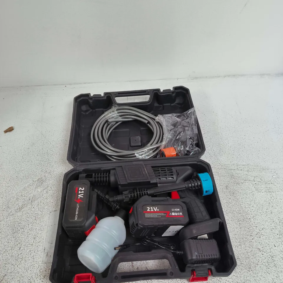 CORDLESS ELECTRIC CAR WASHING KIT WITH 21V LI-ION BATTERY – PORTABLE HOME CAR WASH