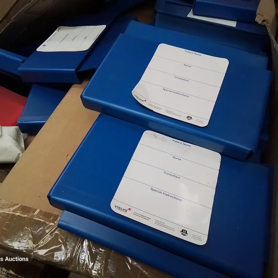 PALLET OF ASSORTED ITEMS INCLUDING 8 HAND WASH STATIONS, PATIENT RECORD HOLDERS, A4 RING FILES, CARDBOARD FILE BOXES, ALCOHOL WIPES