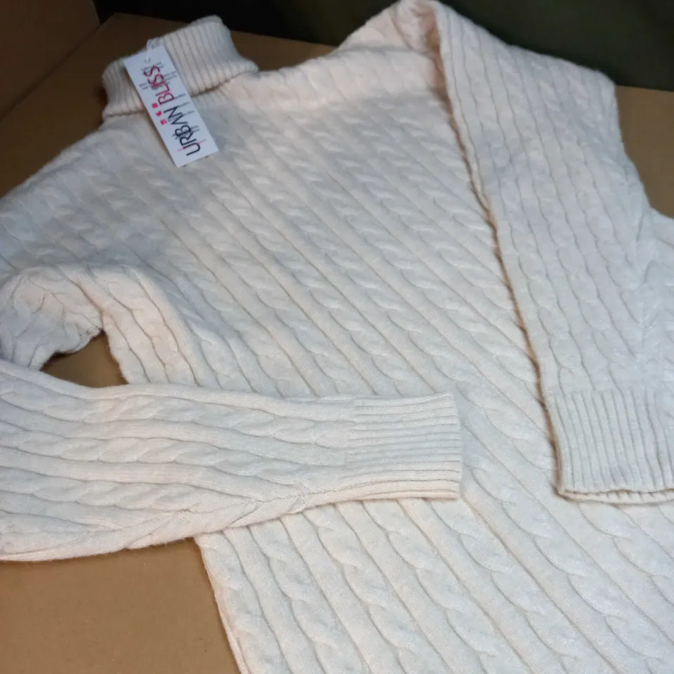 URBAN BLISS OATMEAL SOFT KNITTED MAXI DRESS - SIZE 8