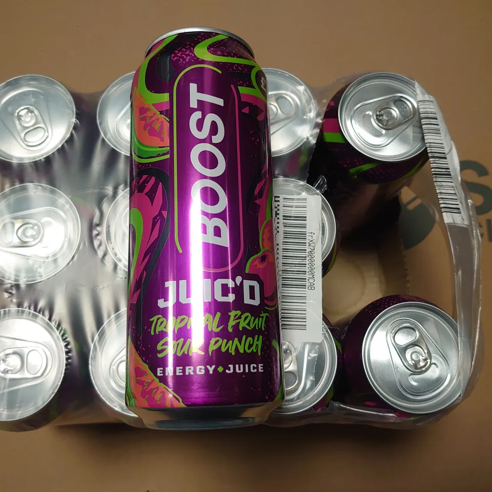 12 X 50ML PACK OF BOOST JUIC'D TROPICAL FRUIT ENERGY JUICE