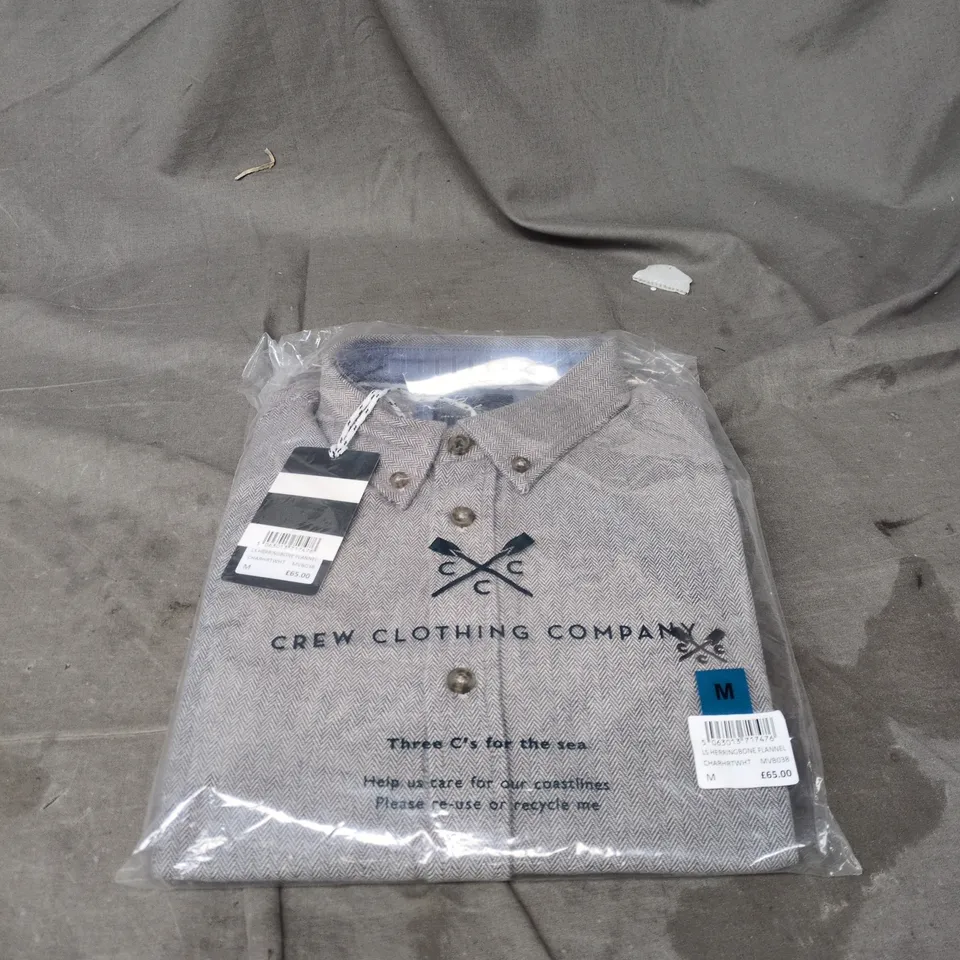 CREW CLOTHING COMPANY HERRINGBONE FLANNEL MEDIUM TOP BAGGED