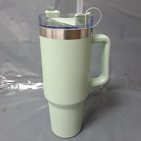 LARGE DRINKING TUMBLER WITH STRAW - MINT