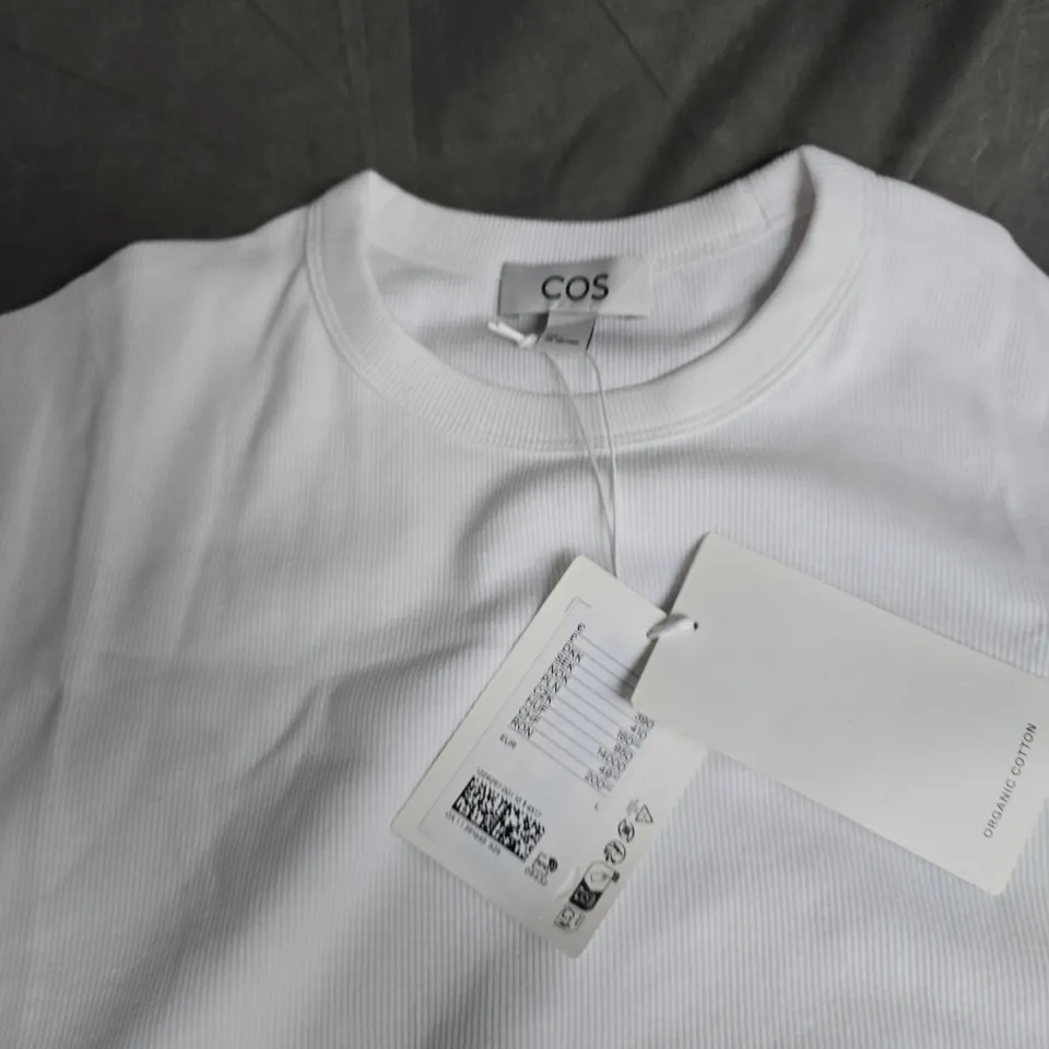 COS WHITE ORGANIC COTTON T-SHIRT – EU L
