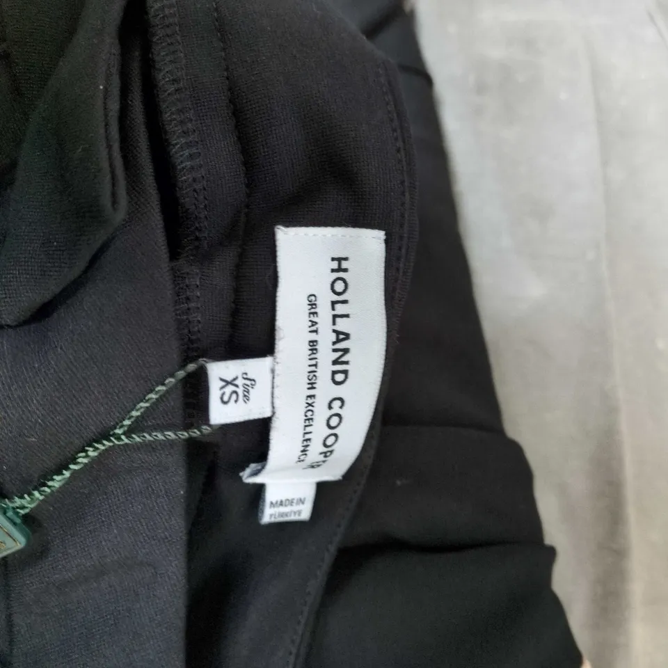 HOLLAND COOPER WOMEN'S TROUSERS WITH BEIGE SIDE STRIPE – BLACK, XS