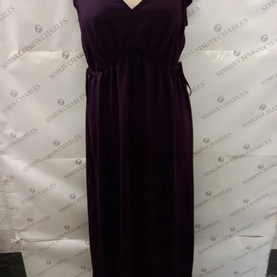 MAISON DE NIMES V-NECK DRESS IN PLUM - SMALL