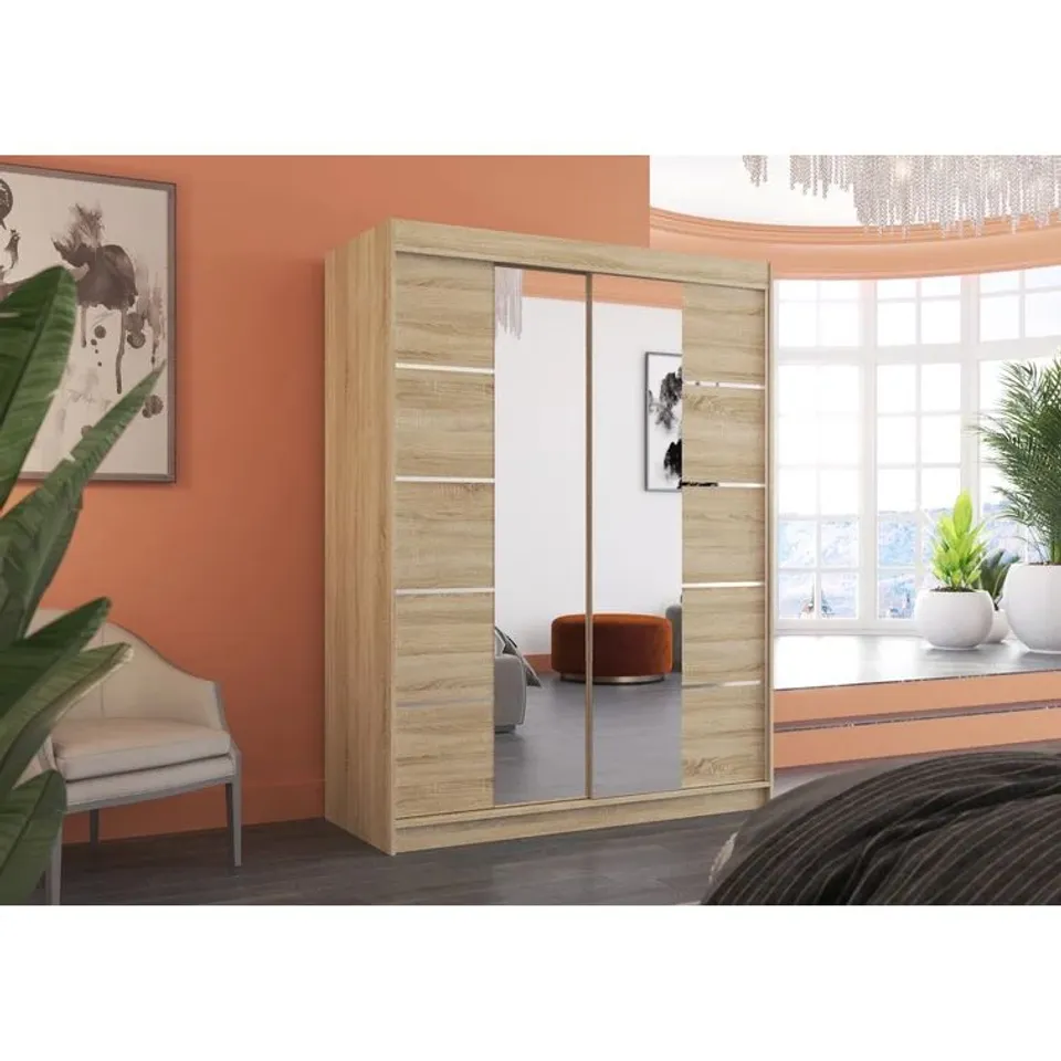 BOXED CEDRO 2 DOOR SLIDING WARDROBE (2 BOXES)