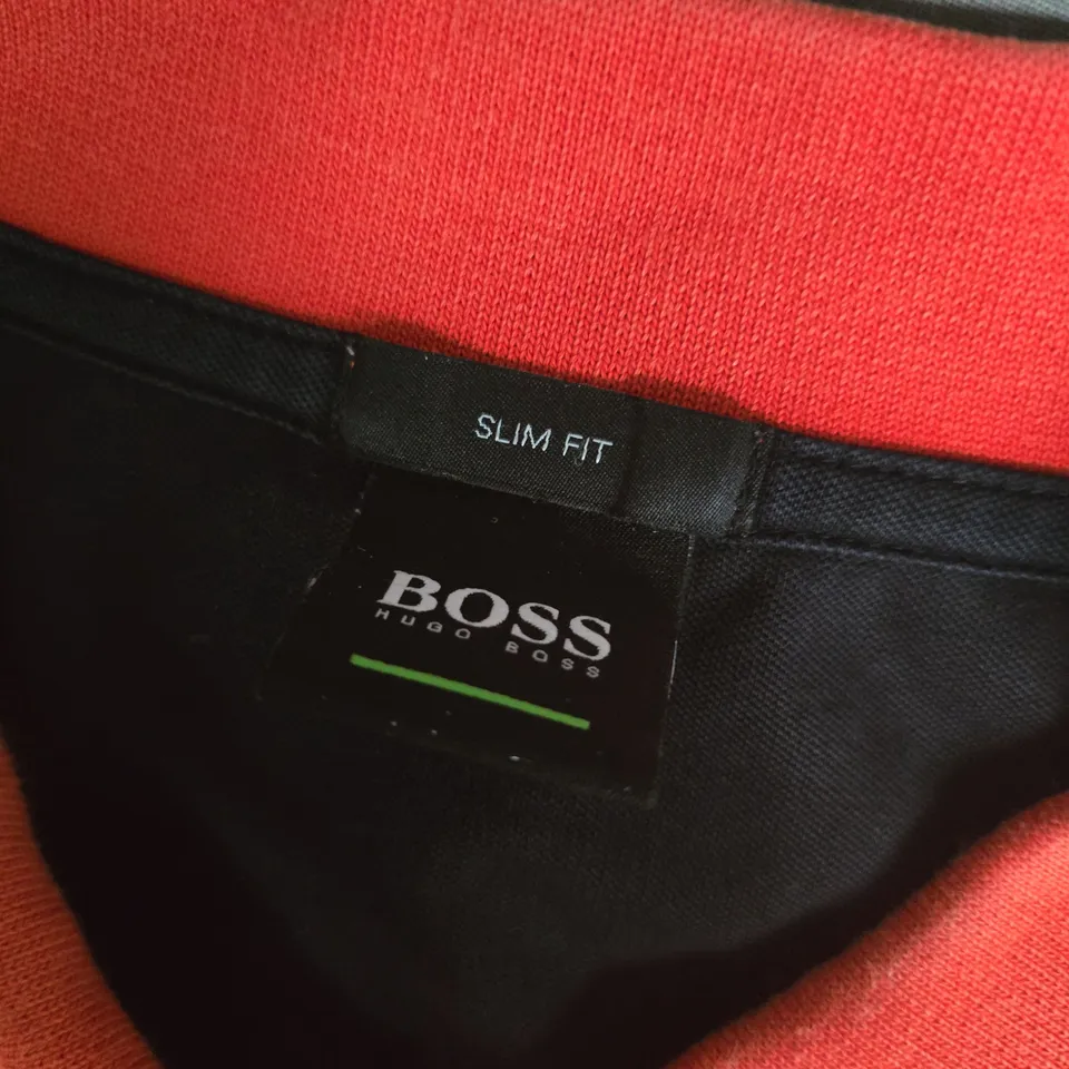 HUGO BOSS POLO SHIRT – RED, SLIM FIT, XXL