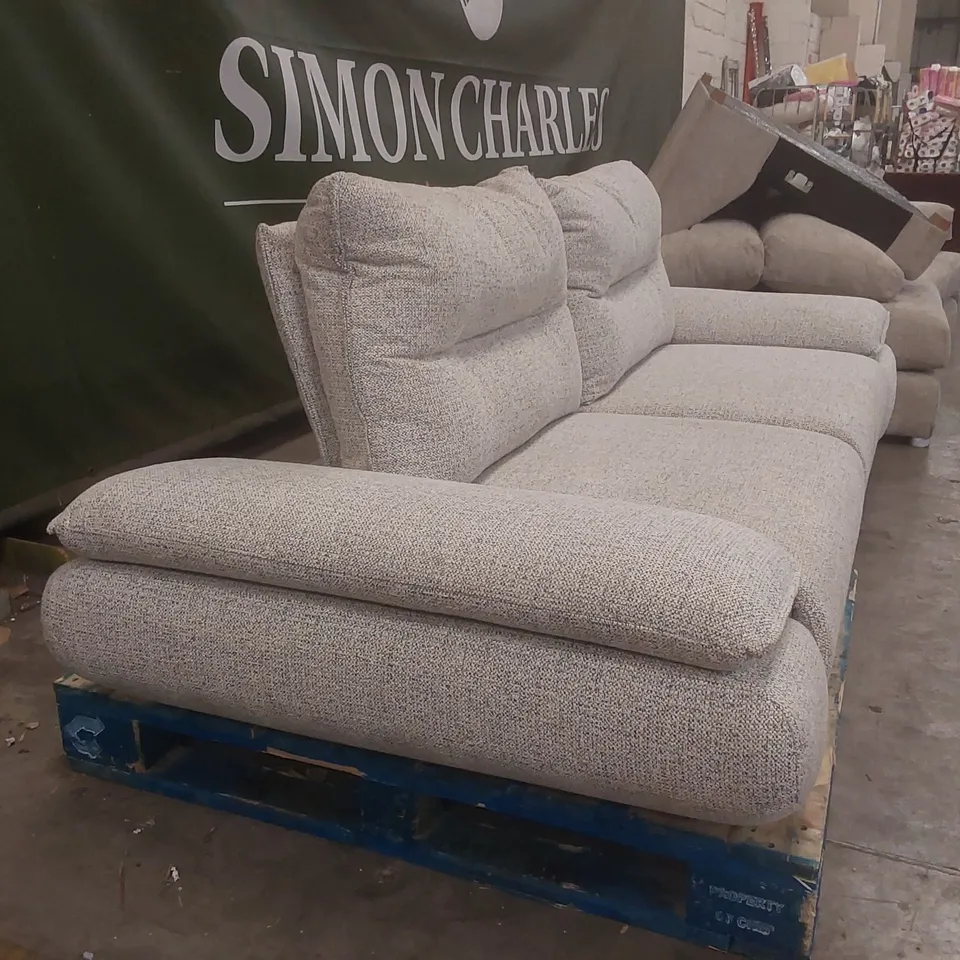 DANETTI ELIO GREY FABRIC 3 SEATER SOFA