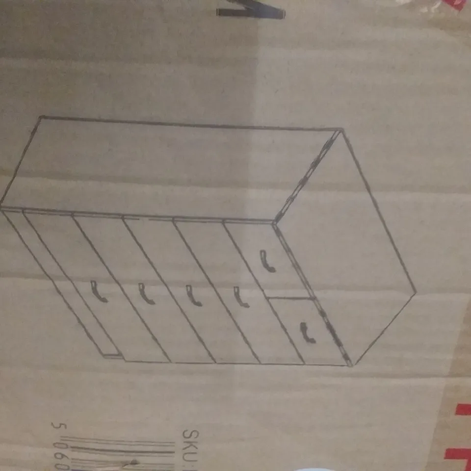 BOXED CHILTON 6 DRAWER WHITE GLOSS (2 BOXES)