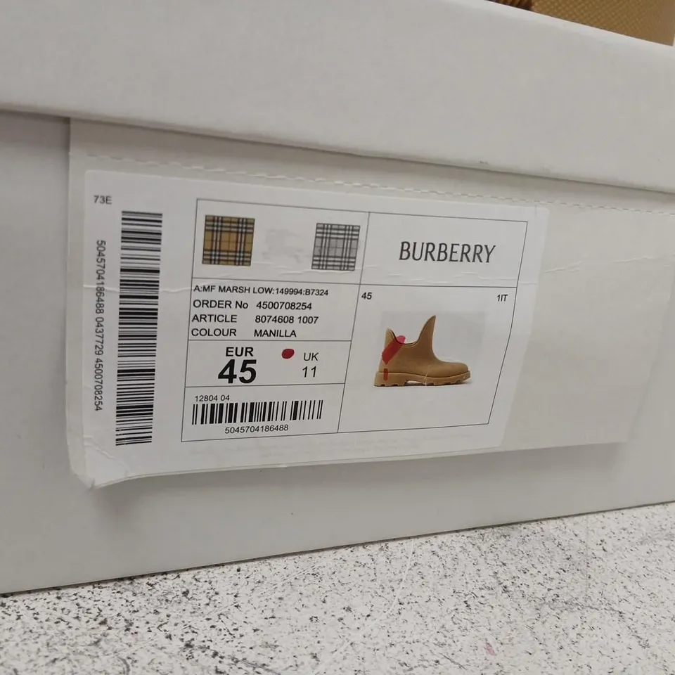 BURBERRY MANILLA CHELSEA BOOT – TAN, UK 11 (EU 45)