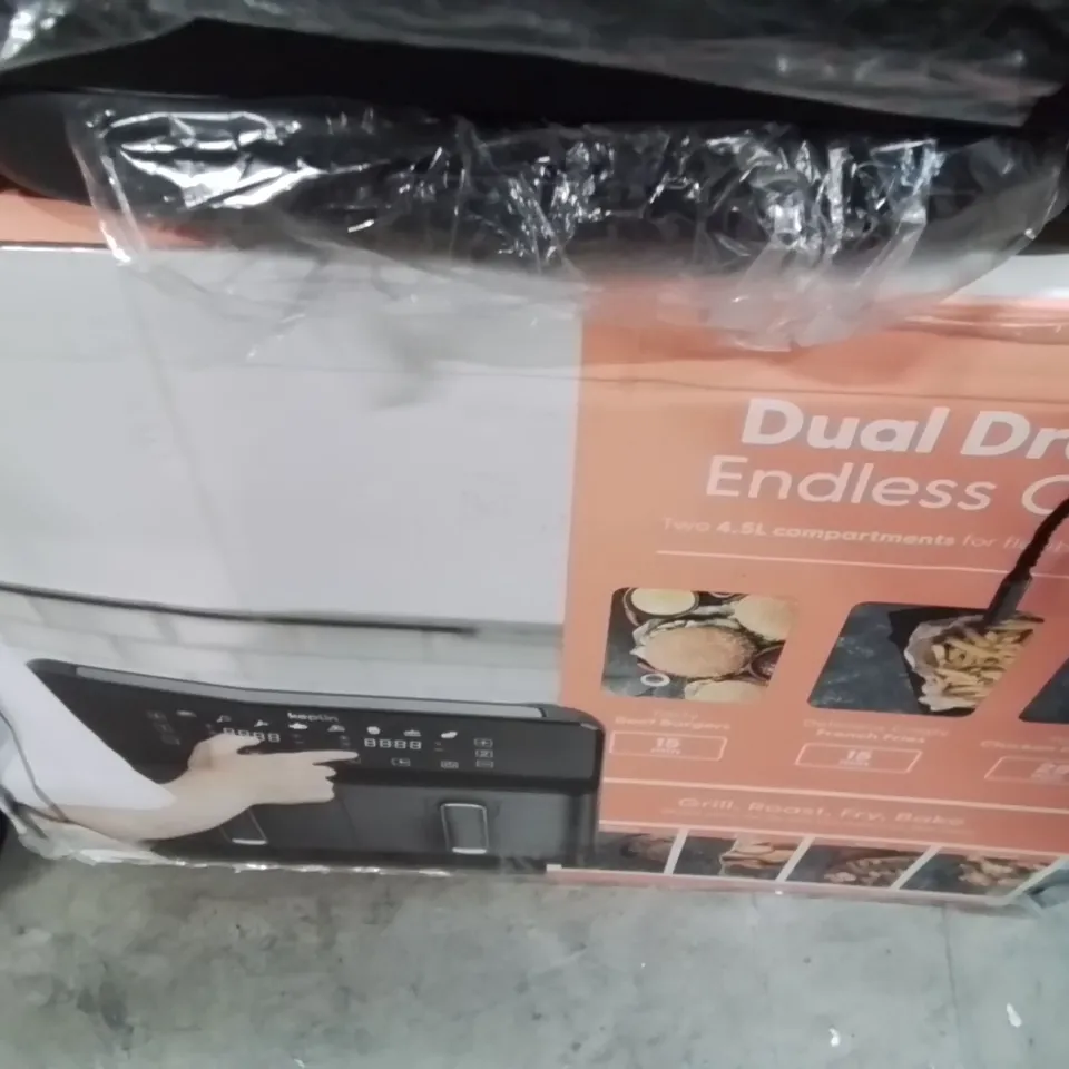 BOXED KEPLIN 9 LITRE DUAL DRAWER AIRFRYER