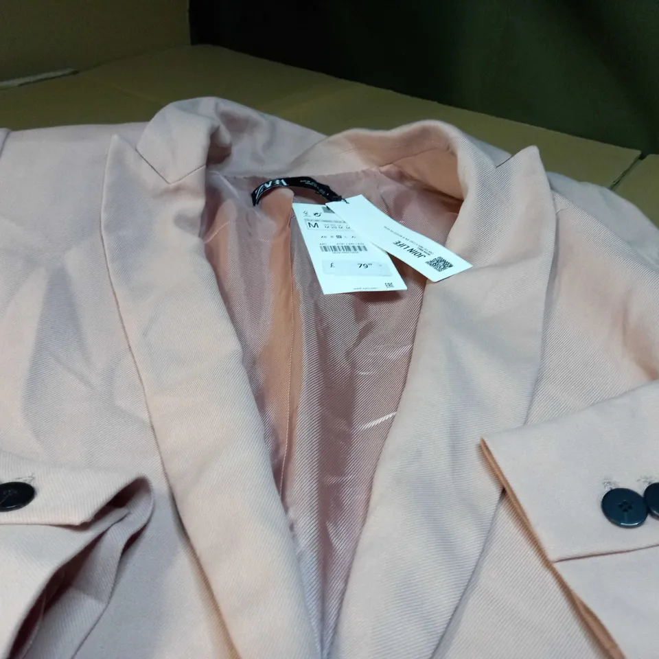 ZARA DUSTY PINK ONE BUTTON BLAZER/JACKET - MEDIUM