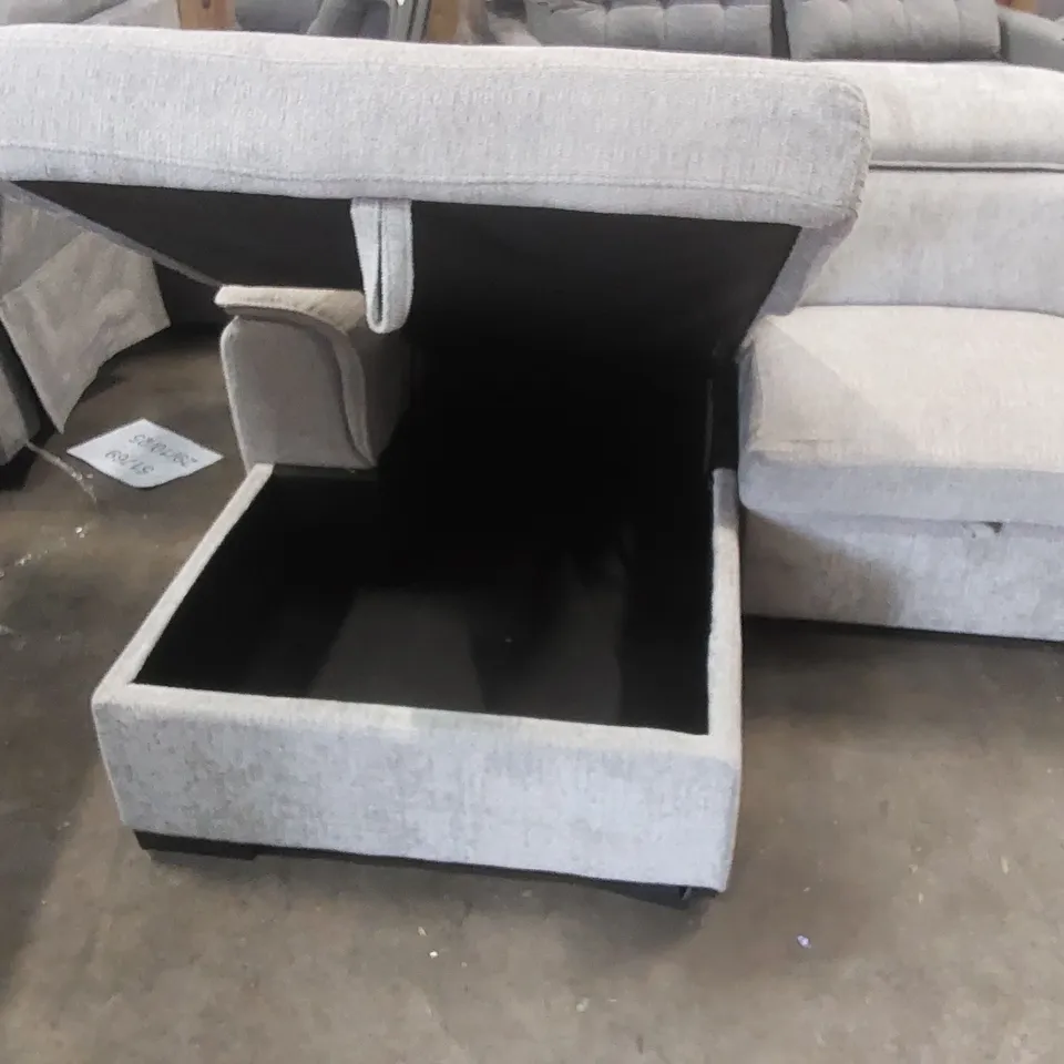 QUALITY DESIGNER FABRIC UPHOLSTERED CORNER SOFA BED WITH STORAGE