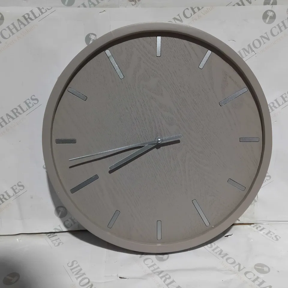 K BY KELLY HOPPEN 40CM ANALOGUE WALL CLOCK TAUPE