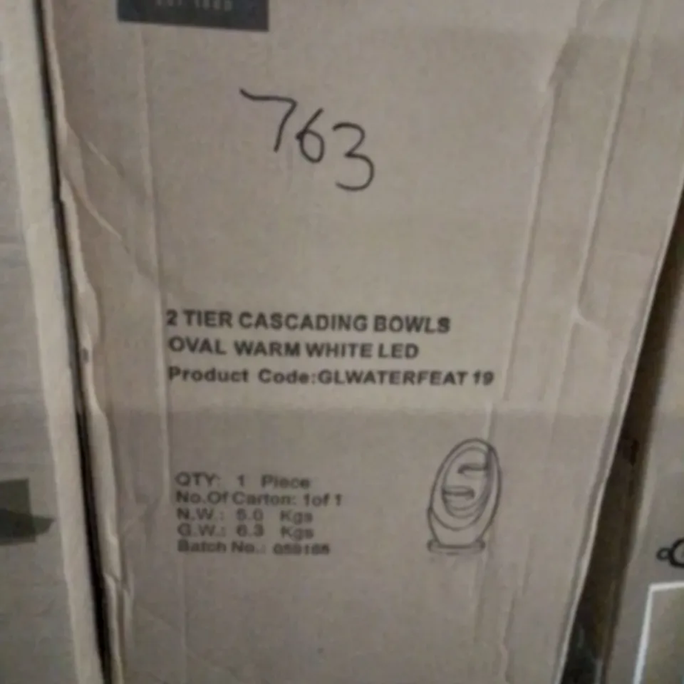 BOXED WEATHER RESISTANT FLOOR FOUNTAIN WITH LIGHT