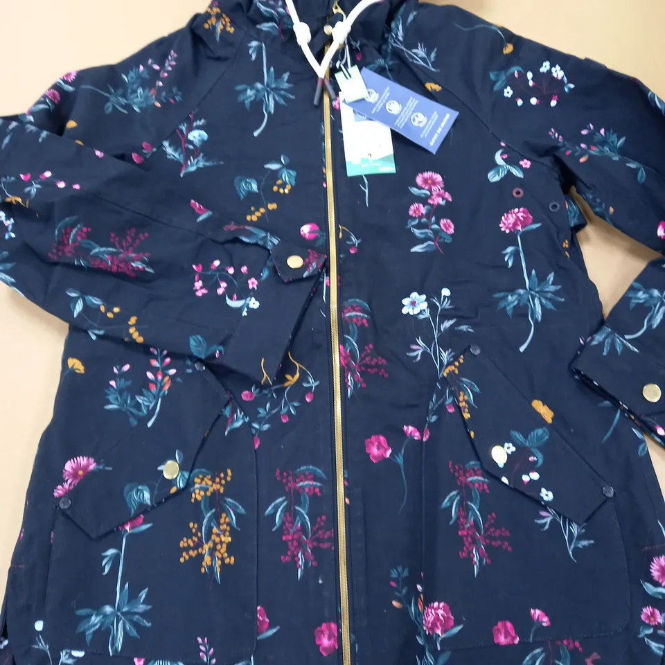 JOULES PRINTED SHORESIDE COAT - UK 8