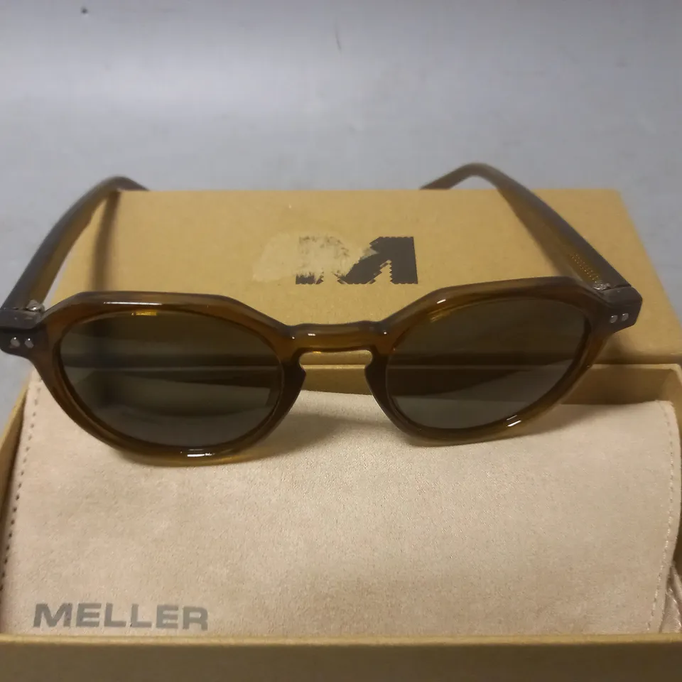 BOXED PAIR OF MELLER BROWN FRAMED GLASSES - CH4-MUSTARDOLI