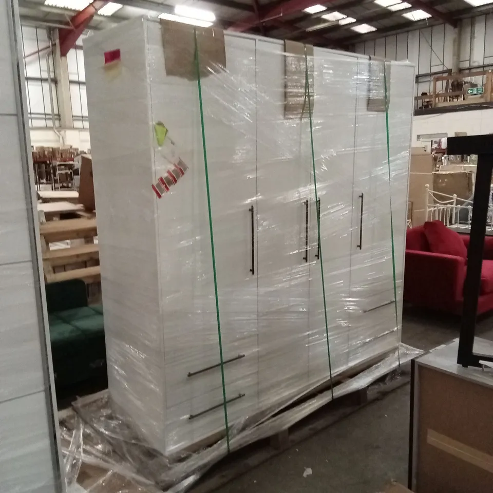 MINIJA 4 DOOR WARDROBE - WHITE