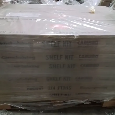 PALLET CONTAINING LARGE QUANTITY OF CAMSHELVING SHELF KITS
