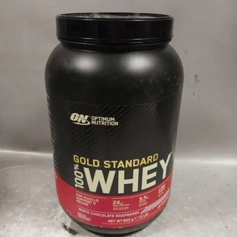 SEALED OPTIMUM NUTRITION GOLD STANDARD WHEY - WHITE CHOCOLATE RASPBERRY - 900G