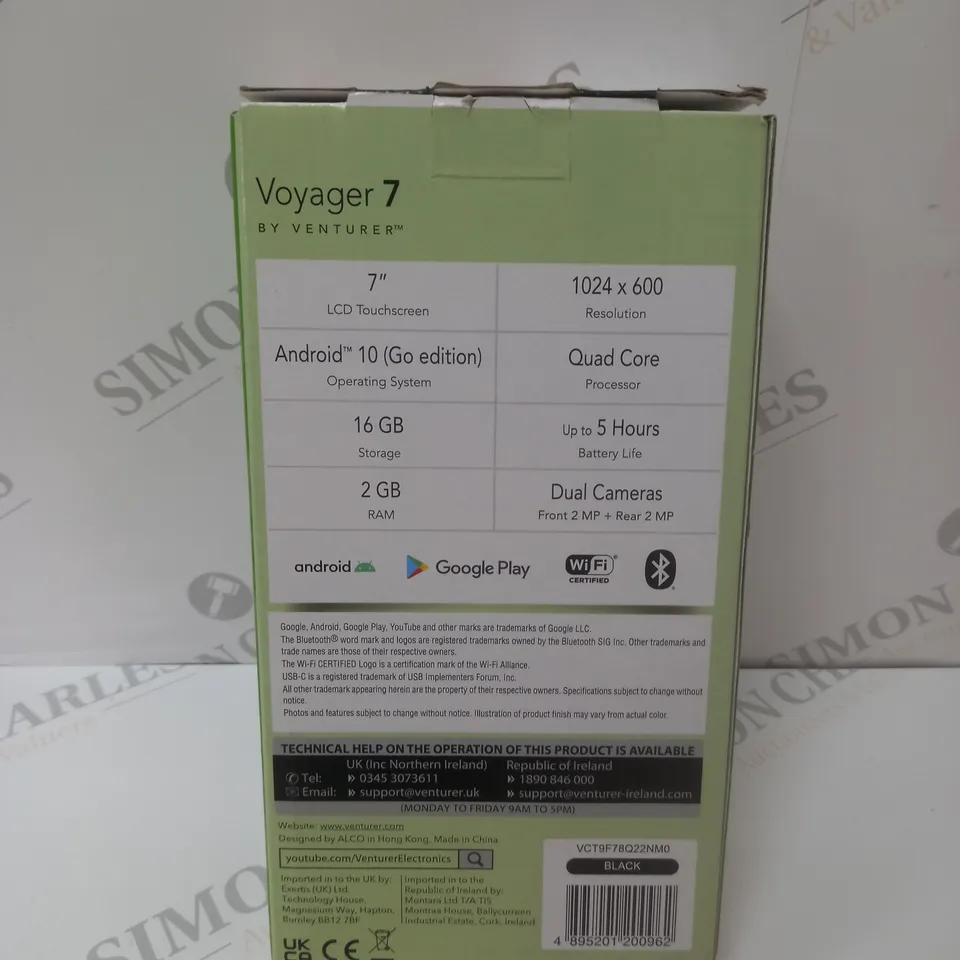 BRAND NEW BOXED VENTURER VOYAGER 7 TABLET - BLACK 