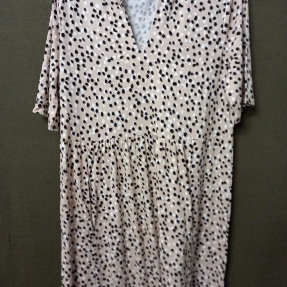 MAISON DE NIMES MAXI DRESS POKEDOT STONE - LARGE