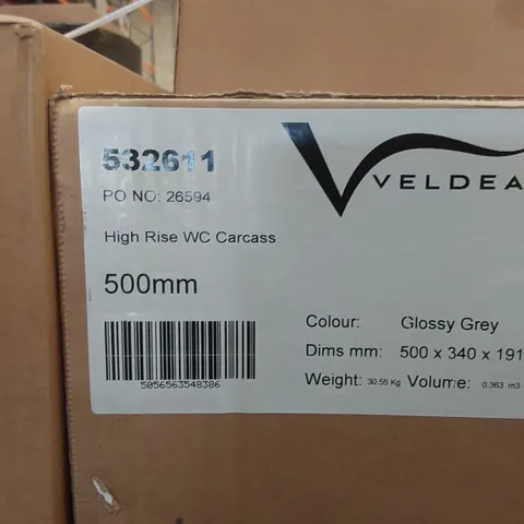 PALLET CONTAINING A LARGE QUANTITY OF BATHROOM FURNITURE PARTS INCLUDING: VELDEAU WALL CARCASSES, HIGH RISE WC CARCASSES ECT