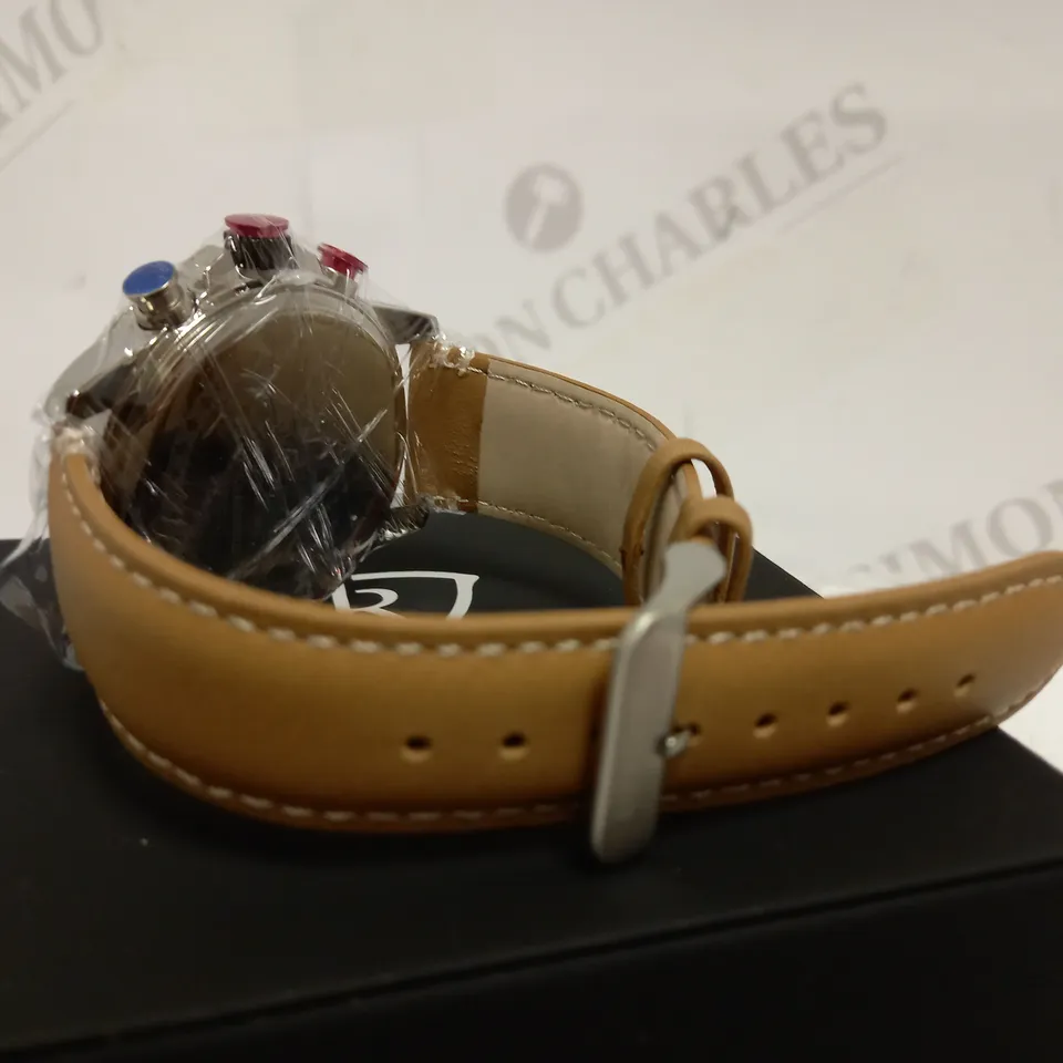 RUCKSTUHL CHRONOGRAPH LEATHER STRAP WATCH RRP £560