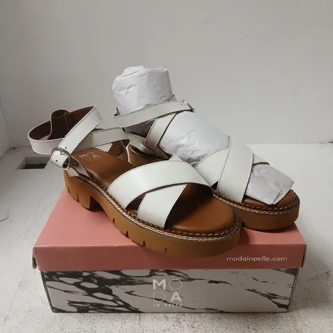 MODA IN PELLE JETTA WHITE LEATHER SANDALS β UK 6