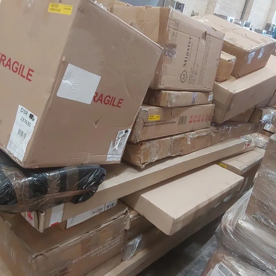 PALLET CONTAINING A LARGE QUANTITY OF ASSORTED FURNITURE PARTS ECT