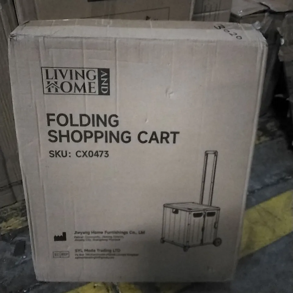 BOXED LIVING AND HOME FOLDING SHOPPING CART CX0473