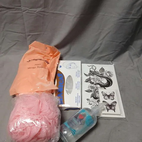 APPROXIMATELY 15 ASSORTED HEALTH & BEAUTY PRODUCTS TO INCLUDE HAIR WRAP TOWEL, MAGICAP AND GEL LUBRICANT