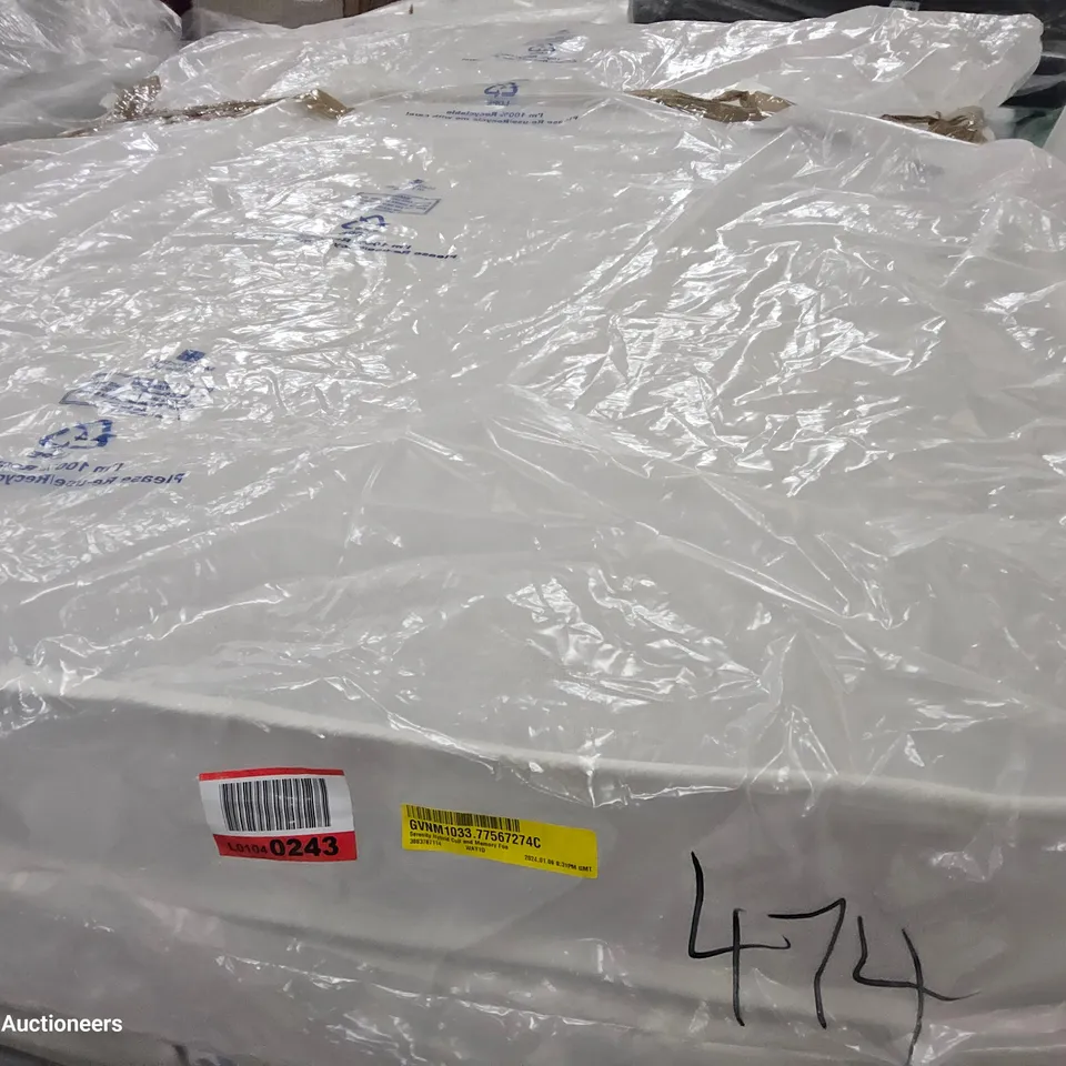 QUALITY BAGGED 4'6" DOUBLE SERENITY HYBRID COIL AND MEMORY FOAM MATTRESS