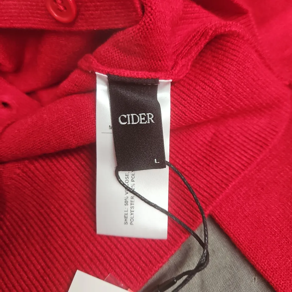 CIDER RED CARDIGAN, WOMEN'S KNITWEAR, UK SIZE L