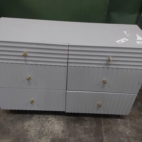 DESIGNER SIX DRAWER CHEST GREY FINISH