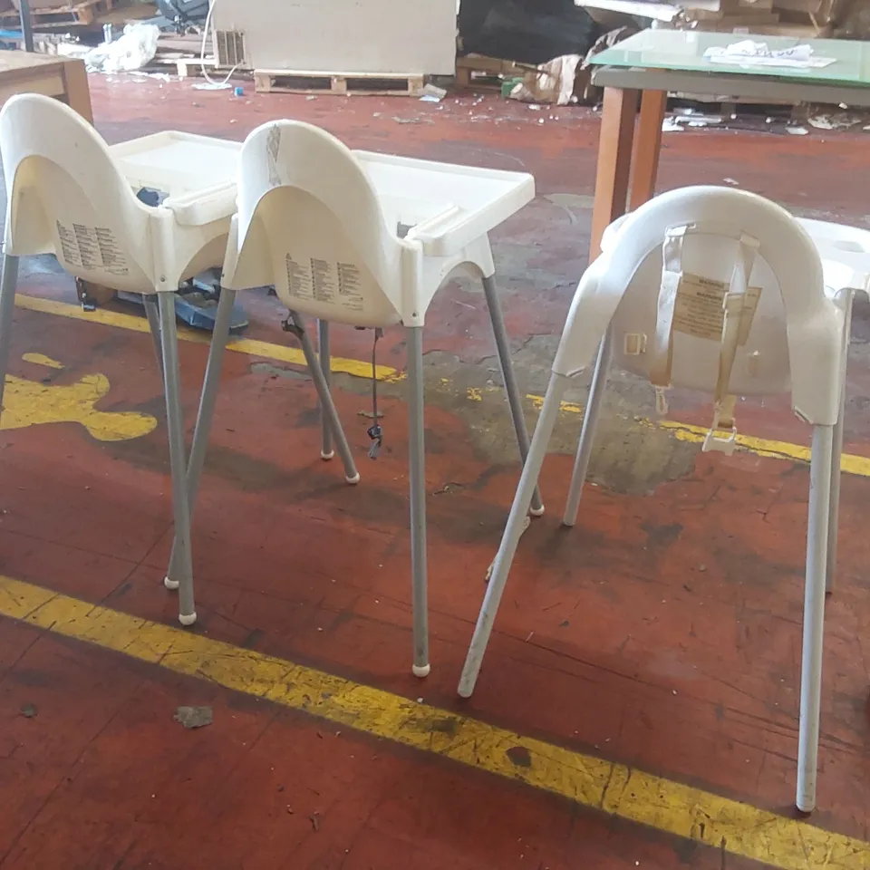 3x ASSORTED RESTAURANT HIGH CHIARS