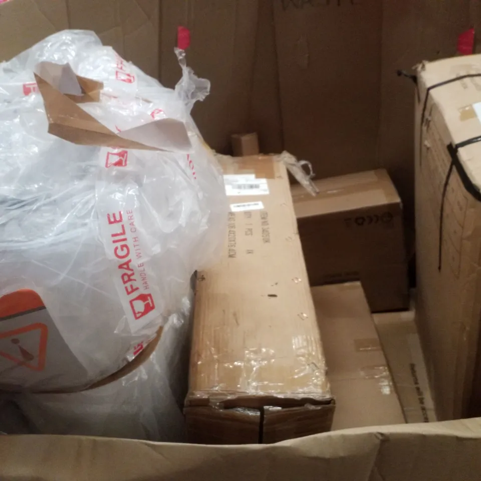 PALLET CONTAINING ASSORTED PRODUCTS INCLUDING BIKE TRAINER STAND, FOLDING POOL, FOLDING WAGON & BED RAIL
