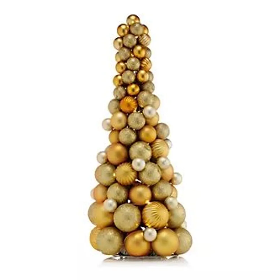 HOME REFLECTIONS 50CM PRE-LIT SHATTERPROOF BAUBLE TREE