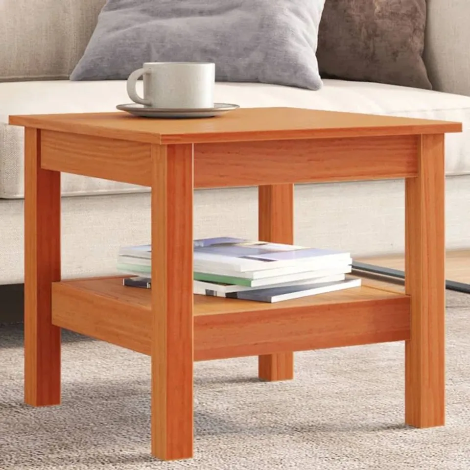 BOXED ANNELIE SOLID WOOD COFFEE TABLE WITH STORAGE