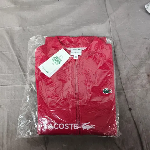 LACOSTE SPORT RED ZIP JACKET – NOVAK DJOKOVIC COLLABORATION, UK SIZE S