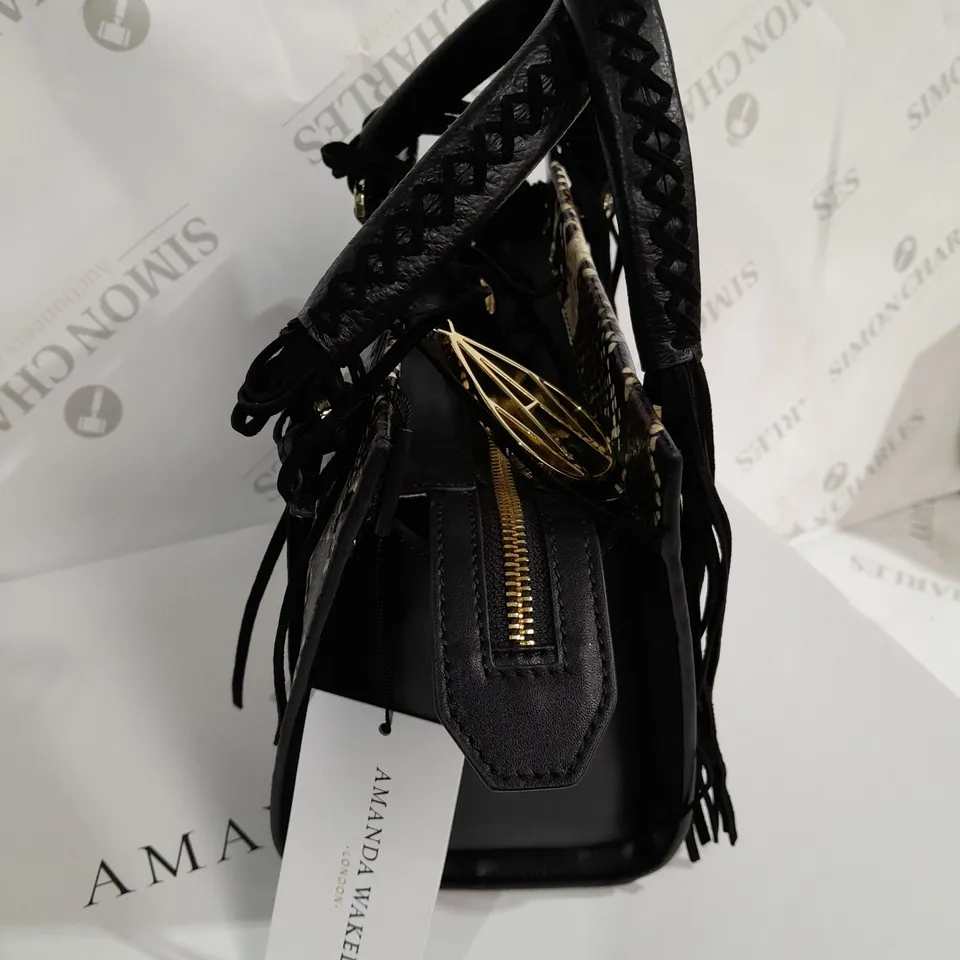 AMANDA WAKELEY THE SNAKESKIN SMALL CARRY BAG 